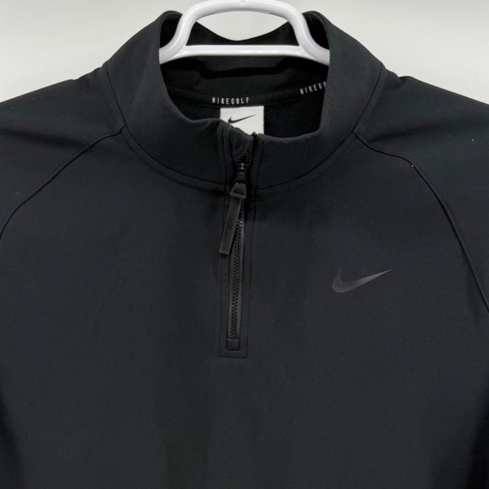 Nike Golf Mens Black Quarter Zip Pullover Long Sleeve DA2944-010 Size L
